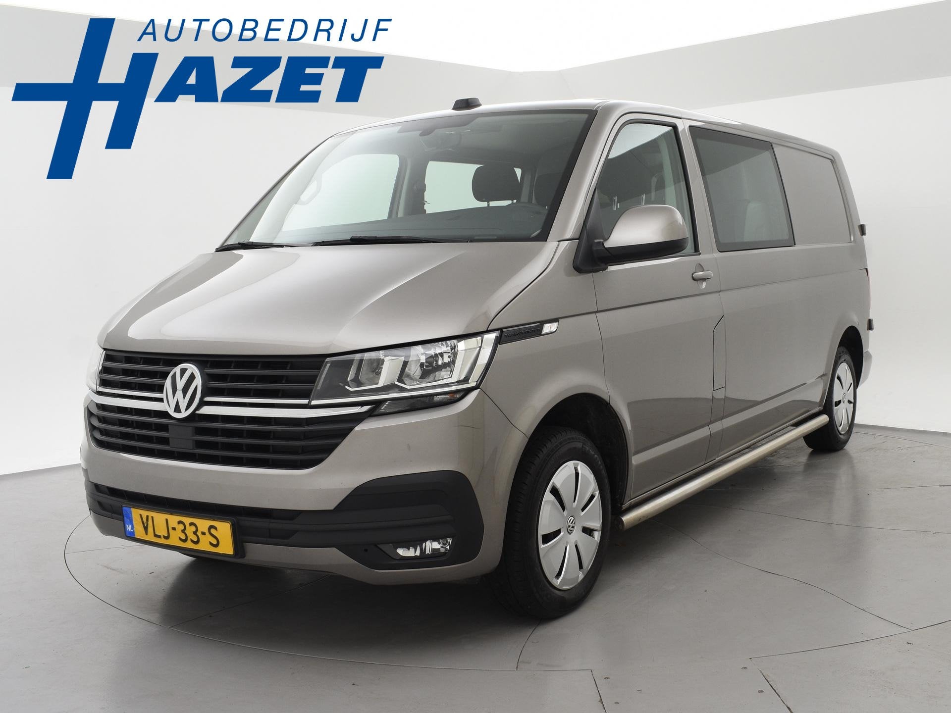 Volkswagen Transporter T6.1 2.0 TDI 150 PK L2H1 DUBBEL CABIN, Auto's, Stof, Gebruikt, 4 cilinders, 150 pk