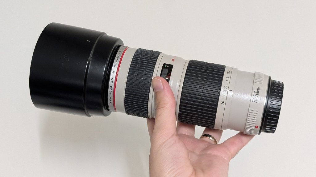 Canon EF 70-200mm F4L (L Lens) met rode ring, Gebruikt, Canon, Handmatige focus, 200 mm