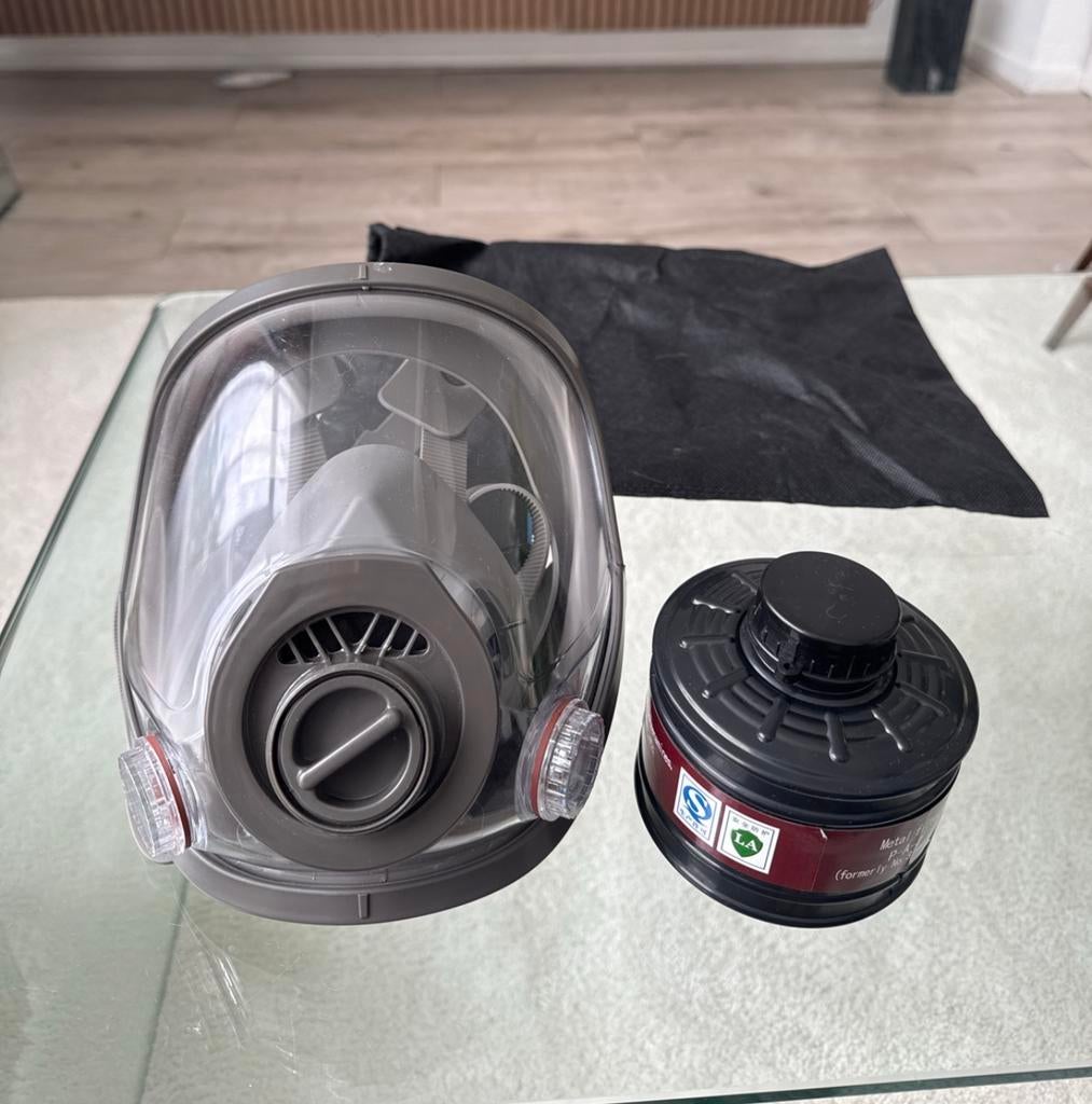 Volgelaatsmasker met filter - Nieuwstaat, Ophalen of Verzenden, Zo goed als nieuw, Volgelaatsmaskers