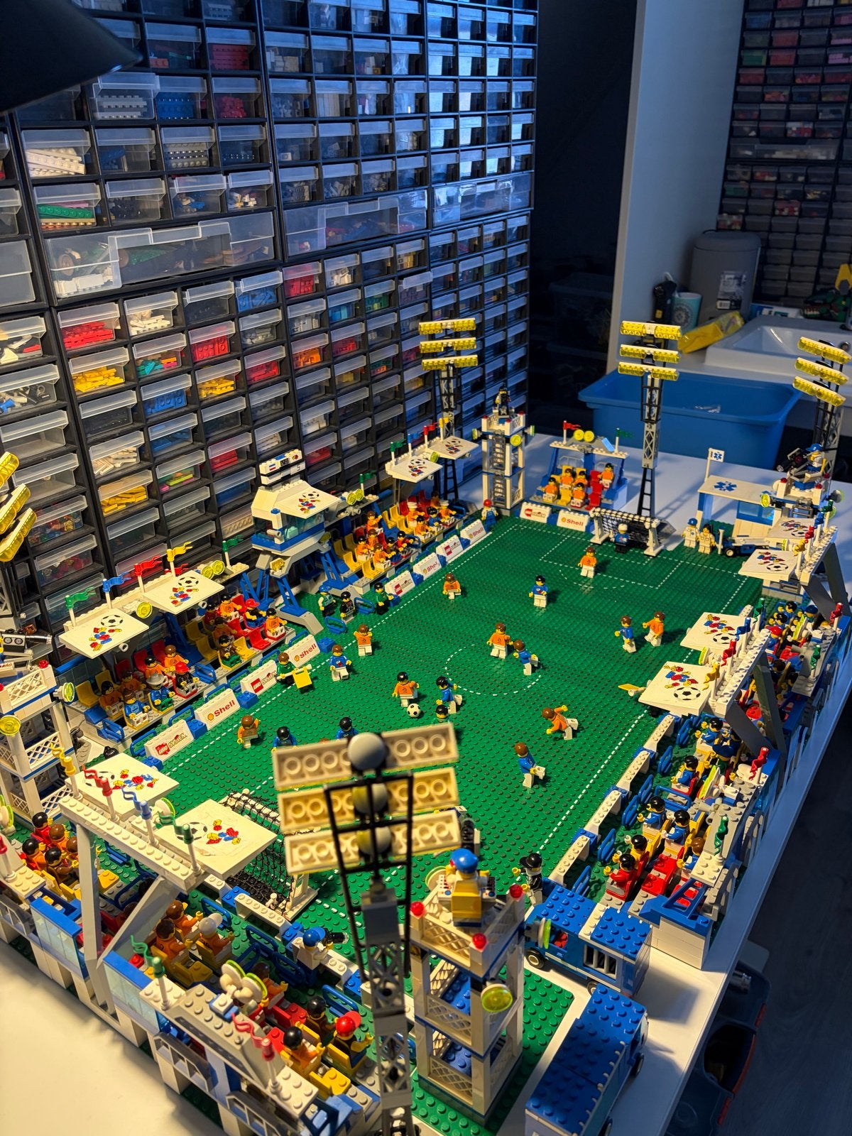 Lego Voetbalstadion - Shell 1998, Kinderen en Baby's, Speelgoed | Duplo en Lego, Compleet, Gebruikt, Overige thema's, Lego