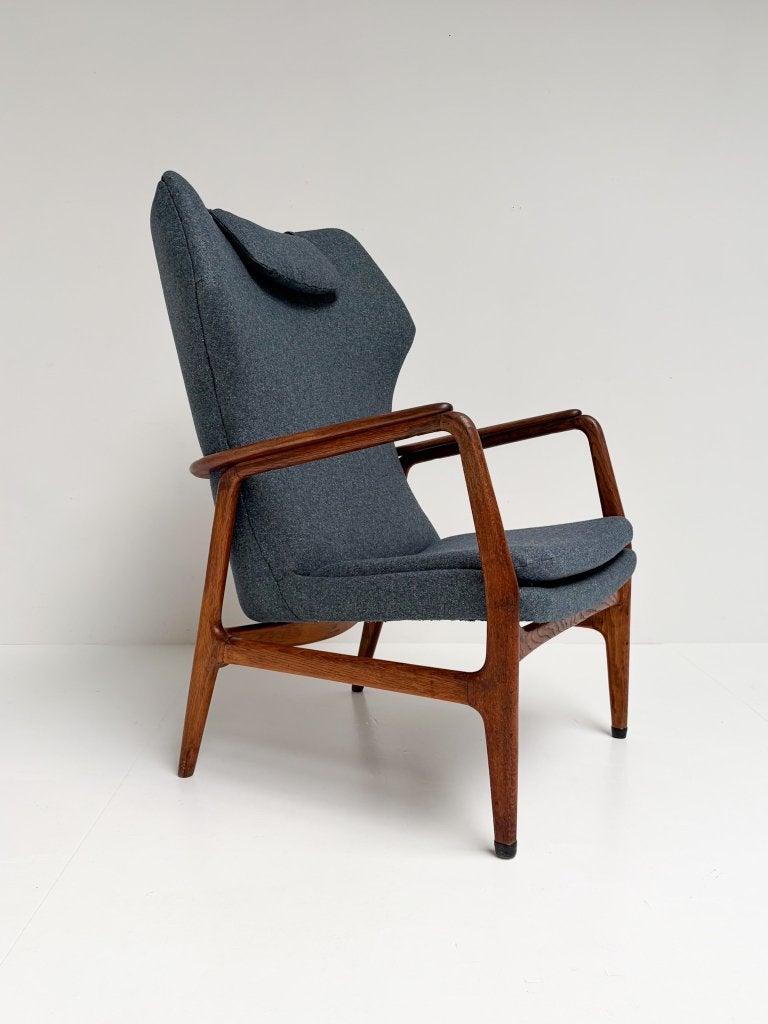 Opnieuw gestoffeerde Edith (heren)fauteuil van Bovenkamp, Hout, Bovenkamp, Gebruikt, Minder dan 75 cm