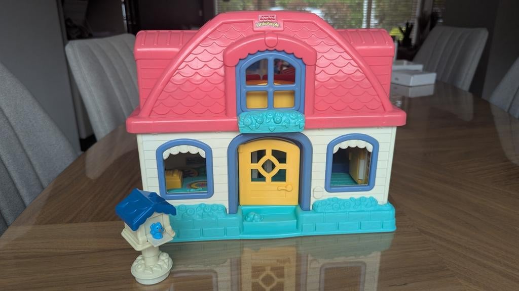 Little People Poppenhuis met veel poppetjes en dieren, Ophalen of Verzenden, Gebruikt, Poppenhuis