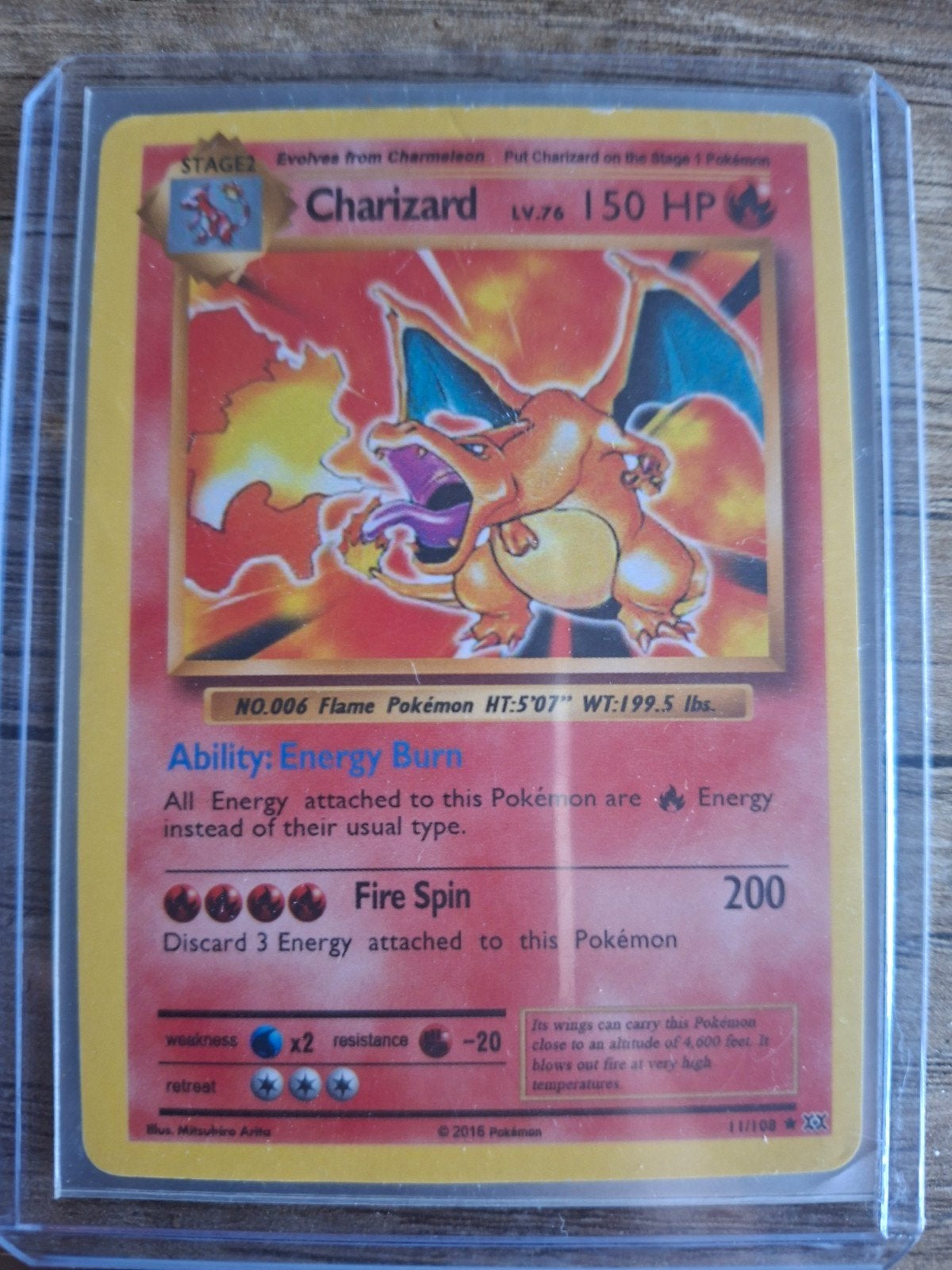 Imitatie Pokémon Charizard Kaart (Proxy), Ophalen of Verzenden, Zo goed als nieuw, Losse kaart, Foil