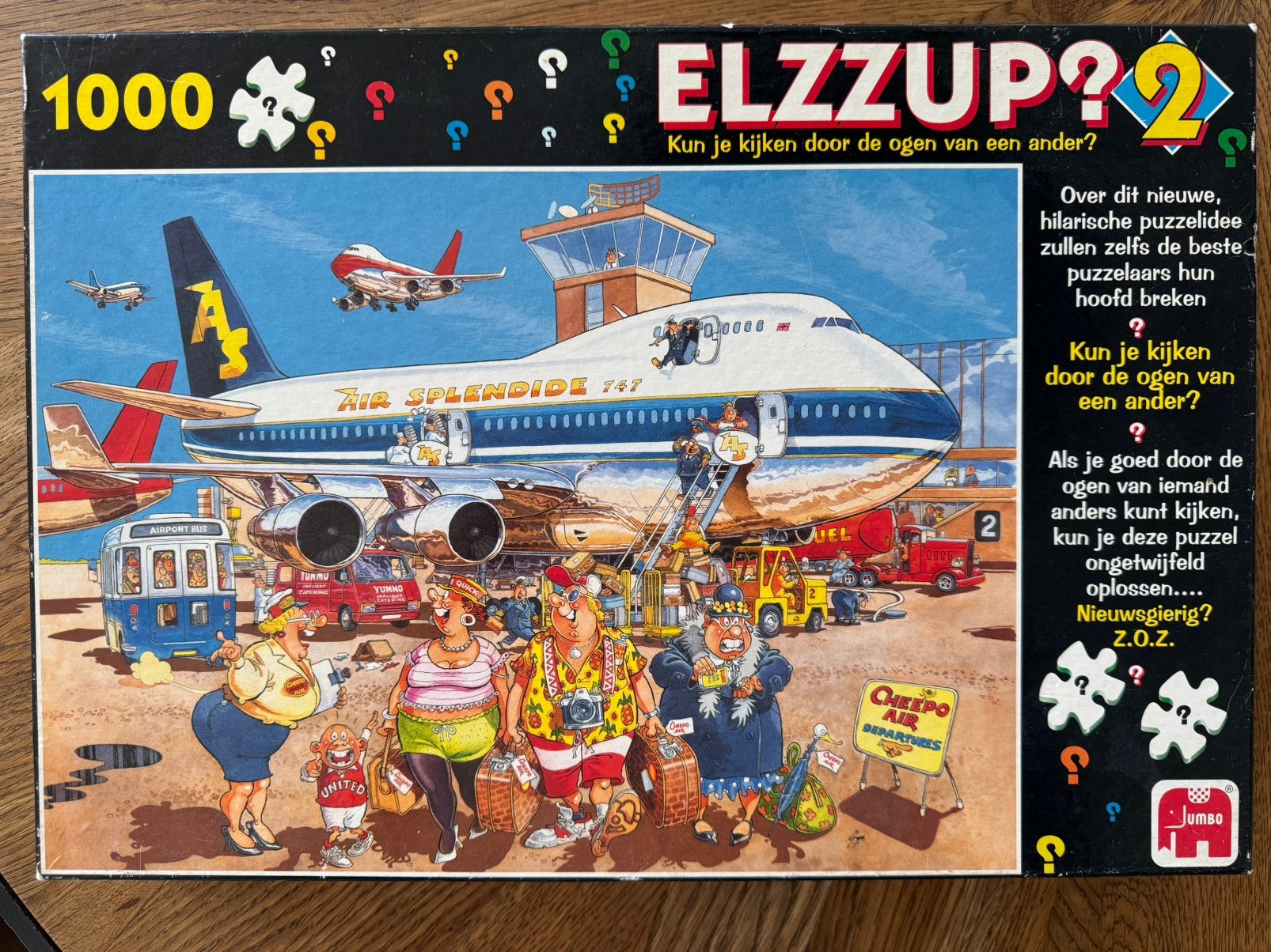 Wasgij Elzzup nr.2, 999 stukjes, Ophalen of Verzenden, 500 t/m 1500 stukjes, Gebruikt, Legpuzzel