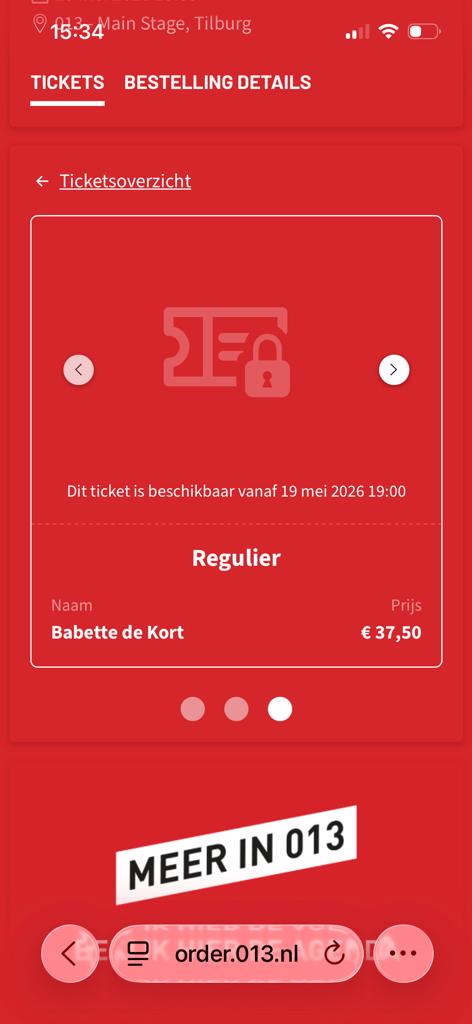 Tickets son mieux woensdag 20 mei 19.00, Twee personen, Mei