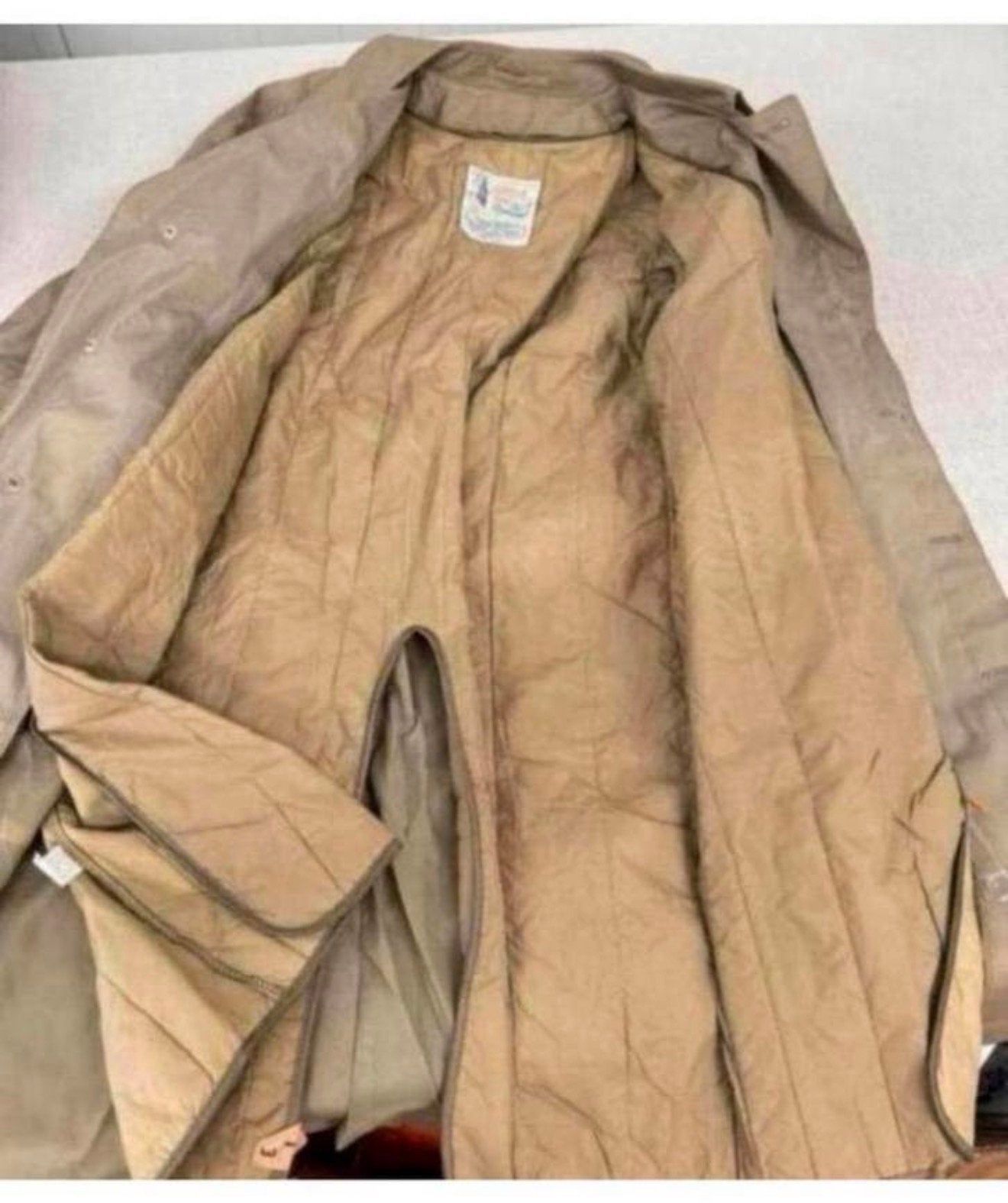 London Fog - Vintage trench coat vrouwen dames jas beige L, Beige, Maat 42/44 (L), Ophalen of Verzenden, Zo goed als nieuw