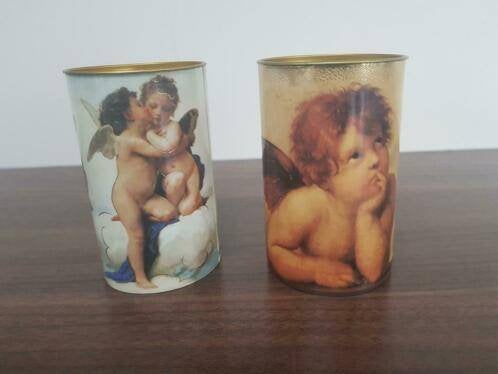 kaarsenhouder met engeltjes motief, Ophalen of Verzenden, Zo goed als nieuw, Overige typen, Christendom | Katholiek