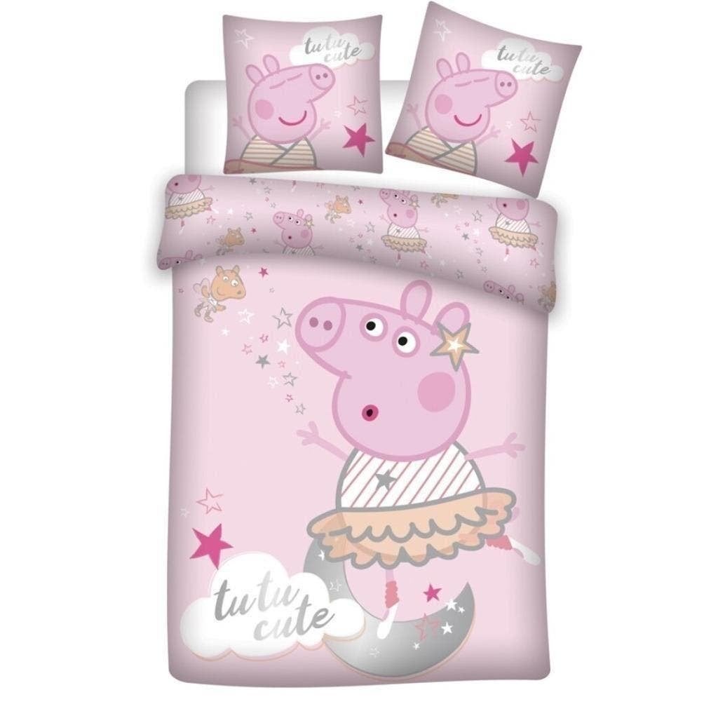 Peppa Pig Dekbedovertrek 140 x 200 cm - Tutu, Meisje, Nieuw, Ophalen of Verzenden, Dubbelzijdig