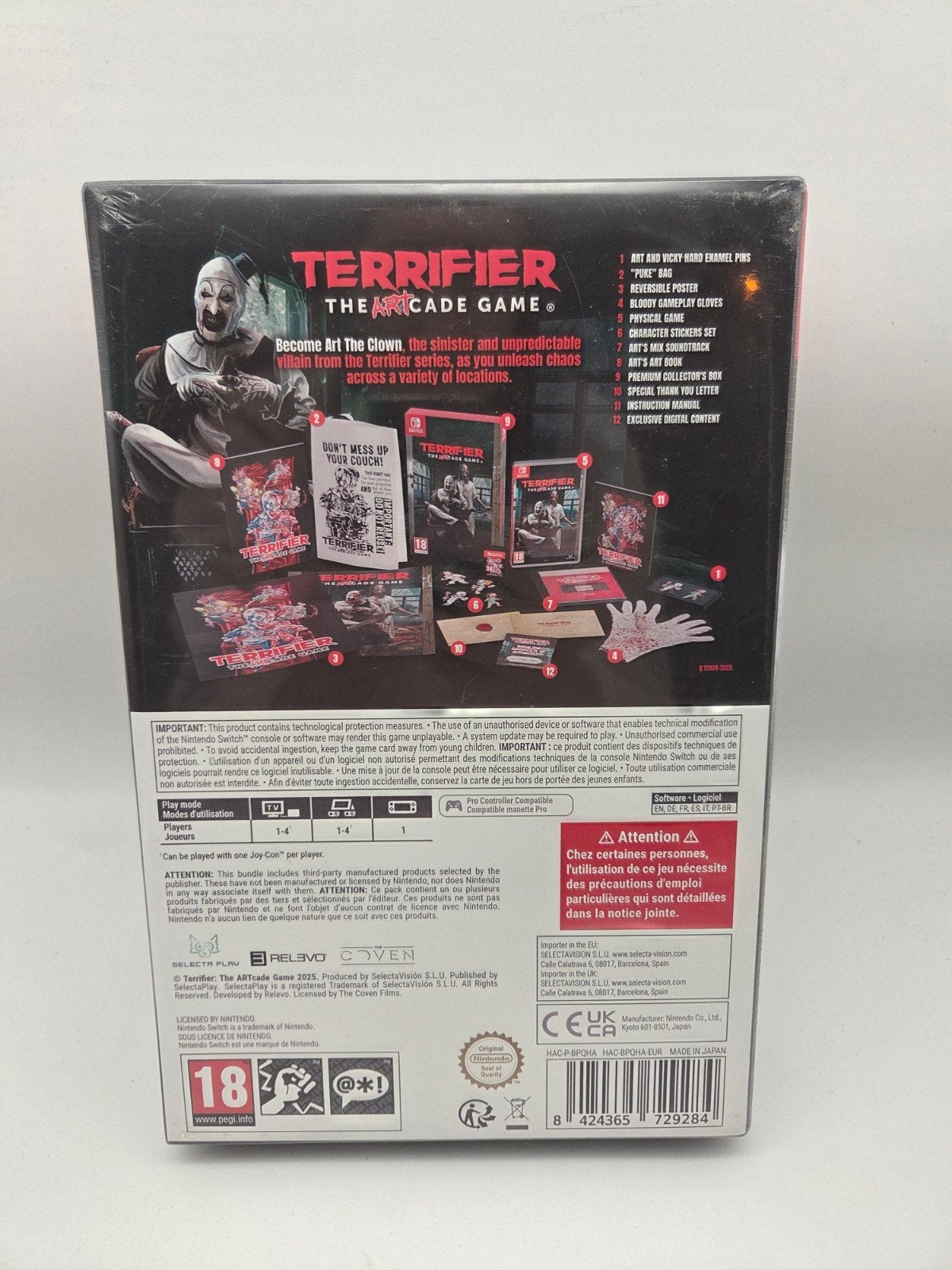 Terrifier The Arcade Game Collector's Edition -Geseald, Spelcomputers en Games, Info@selectaplay.es, Carrer de la Metal·lúrgia, 5, 08907 L'Hospitalet de Llobregat, Barcelona, Spanje
