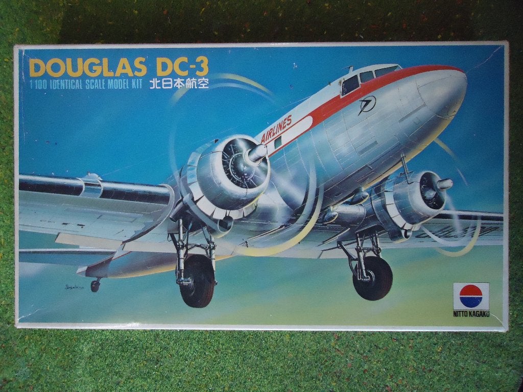 1:100 Dakota DC-3 TWA / North Japan Airlines - Nitto Kagaku, Ophalen of Verzenden, Zo goed als nieuw, 1:72 tot 1:144, Overige merken