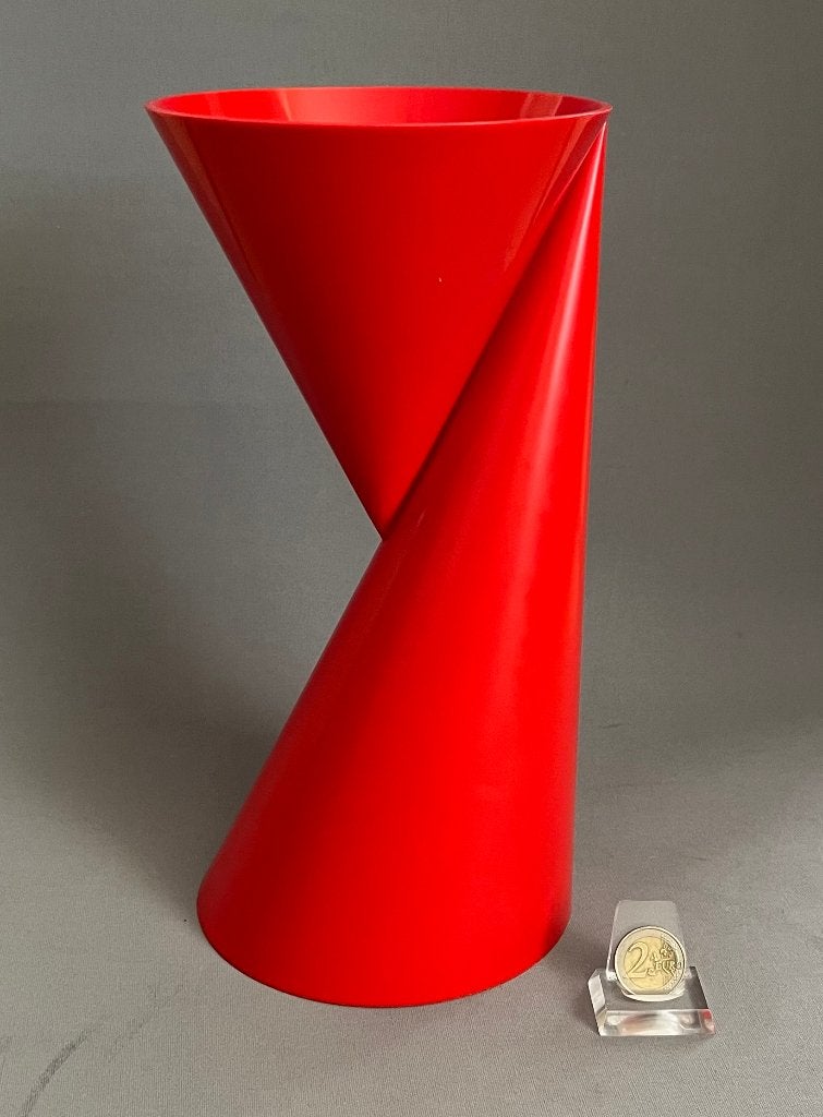 Tweezijdige Vaas, 'Vase2', van ontwerper Paul Baars, 1997, Kunststof, 30 cm, Ophalen of Verzenden, Zo goed als nieuw