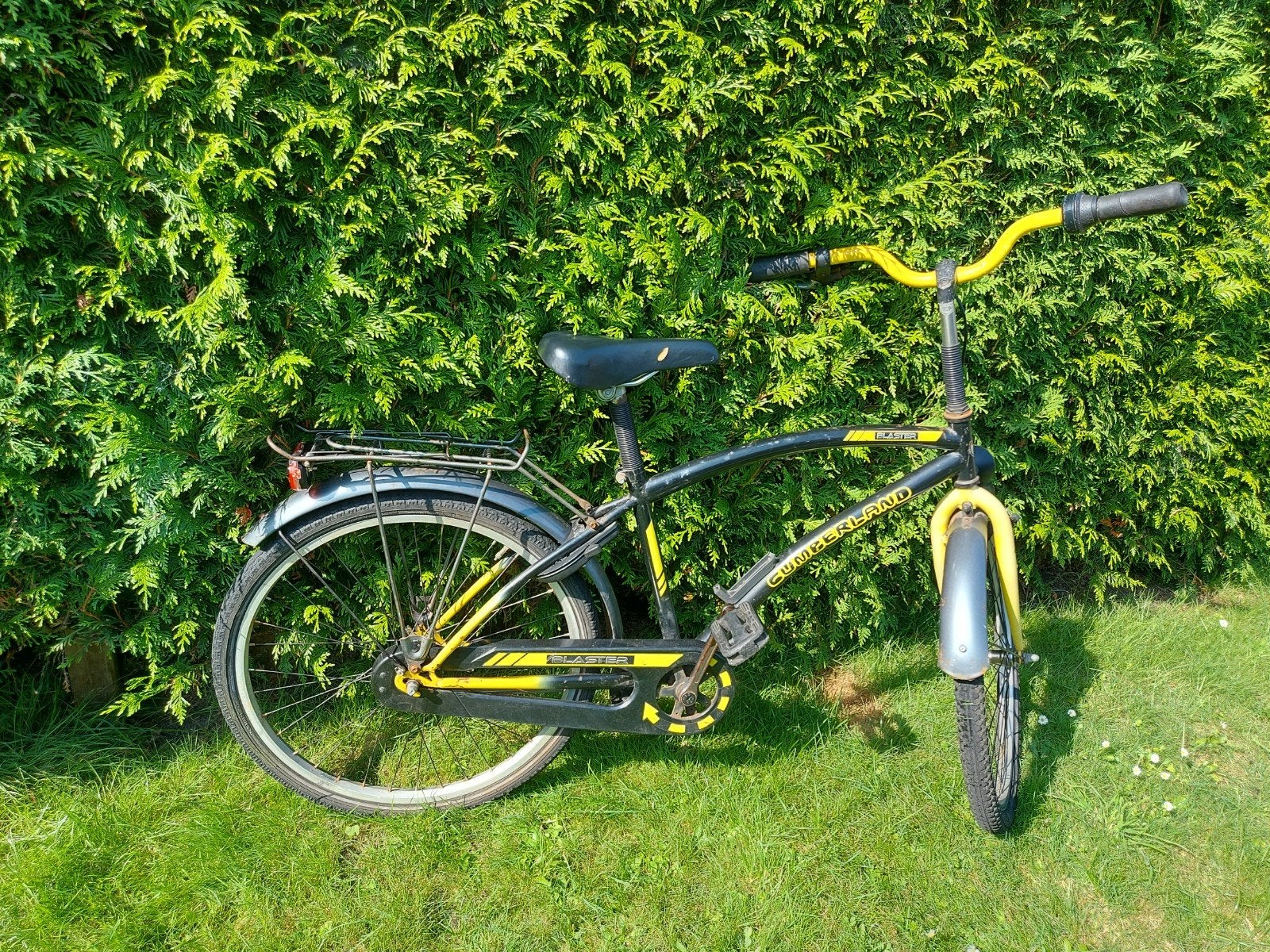 Cumberland kinderfiets, zwart/geel, 24 inch, Fietsen en Brommers, Fietsen | Heren | Herenfietsen, Ophalen, Gebruikt, Overige merken