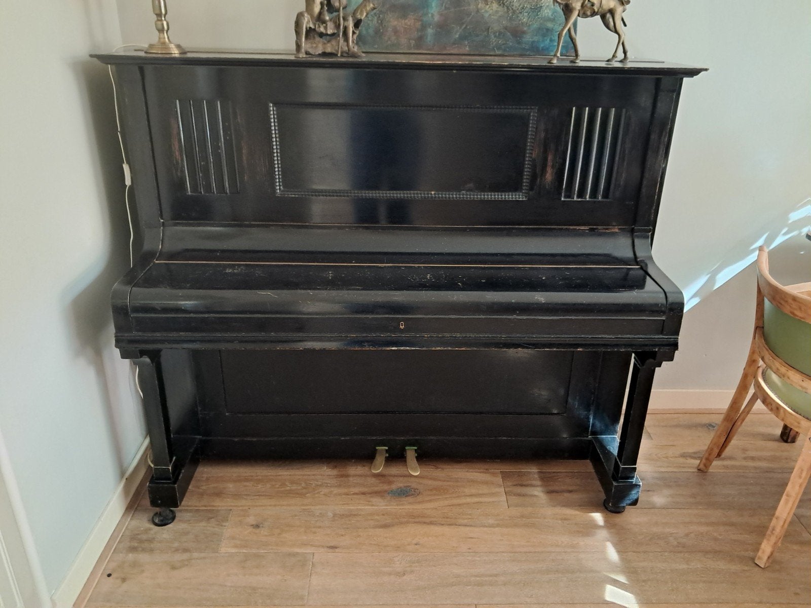Zwarte Johann Urbach Piano - Klassiek en Gebruikt, Muziek en Instrumenten, Ophalen of Verzenden, Gebruikt, Zwart, Piano