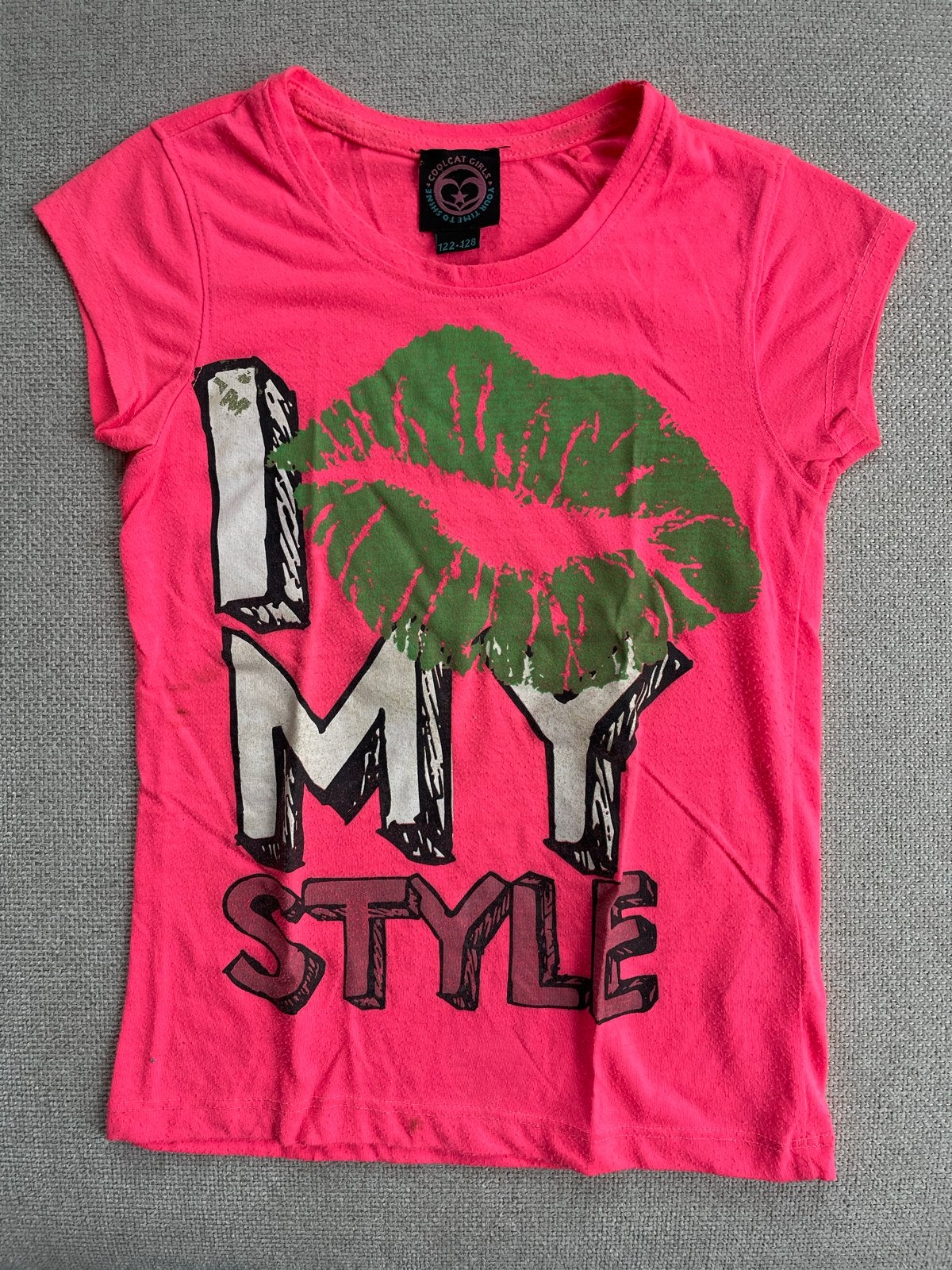 Coolcat Girls T-shirt felroze maat 122-128, Kinderen en Baby's, Kinderkleding | Maat 122, Ophalen of Verzenden, Gebruikt, Meisje