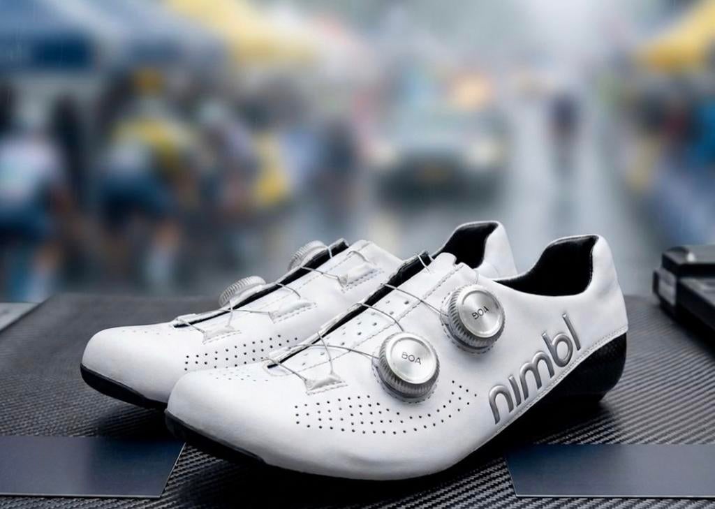 Nimbl fietsschoenen, maat 41, wit, zo goed als nieuw, Heren, Schoenen, Overige maten, Ophalen of Verzenden