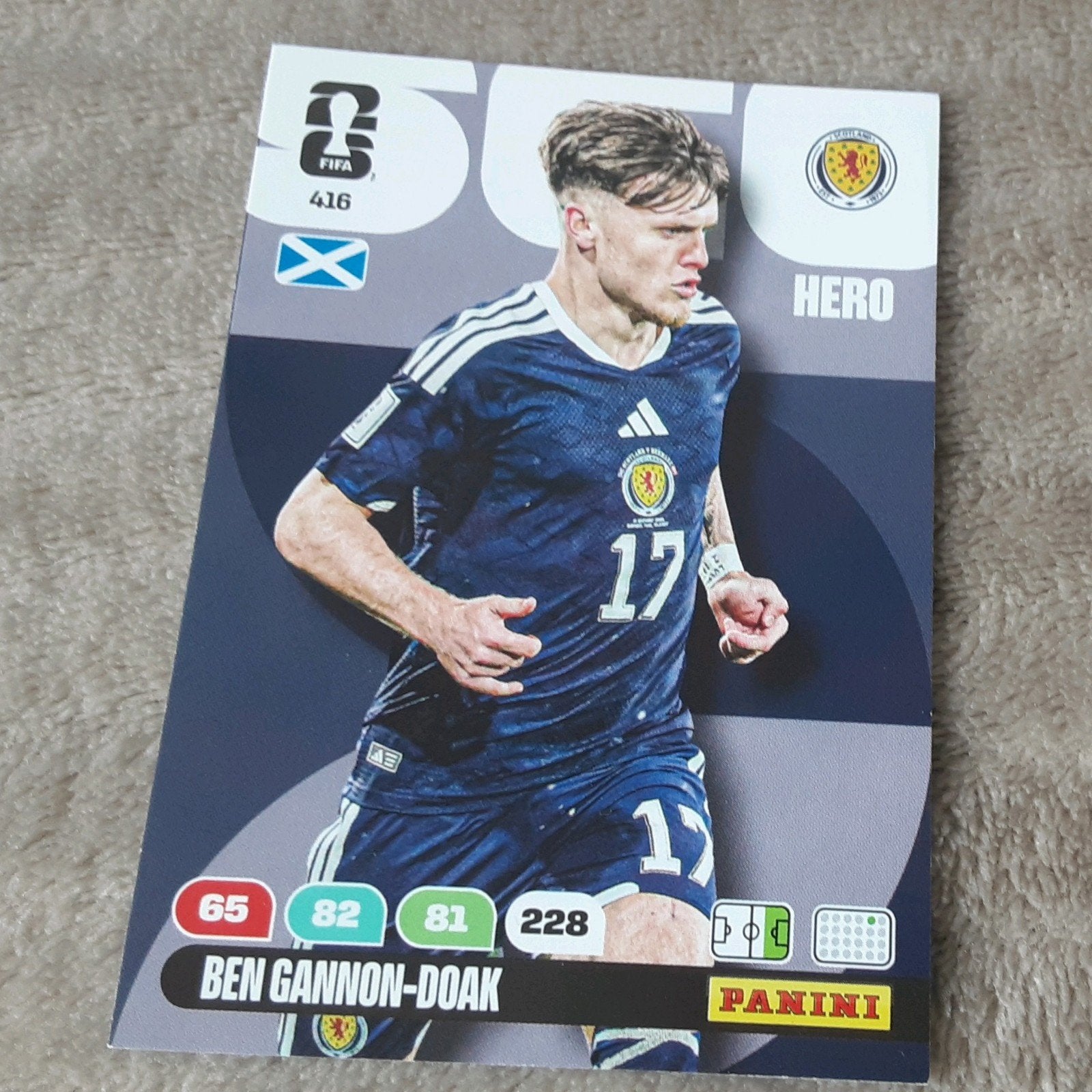 wk kaarten 2026 panini Schotland, Ophalen of Verzenden, Gebruikt, Plaatje