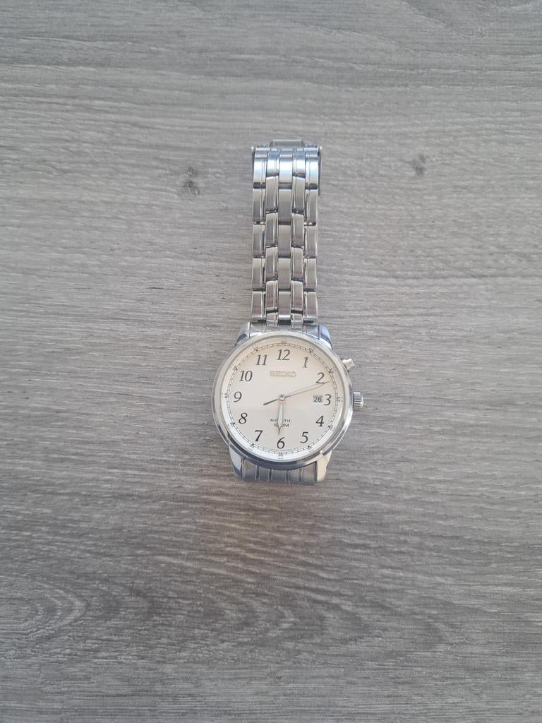 Seiko kinetic automaat, Ophalen of Verzenden, Zo goed als nieuw, Zwart, IOS