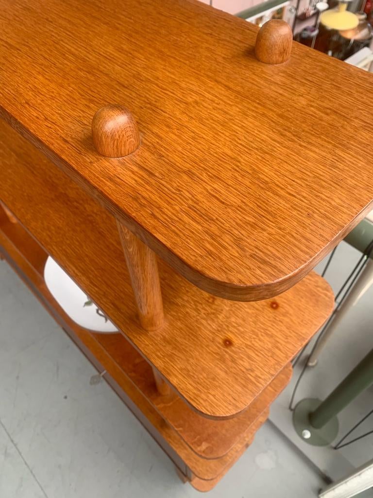 Vintage houten stokkenkast boekenkast retro kast, Ophalen, Gebruikt, 100 tot 150 cm, Onbekend