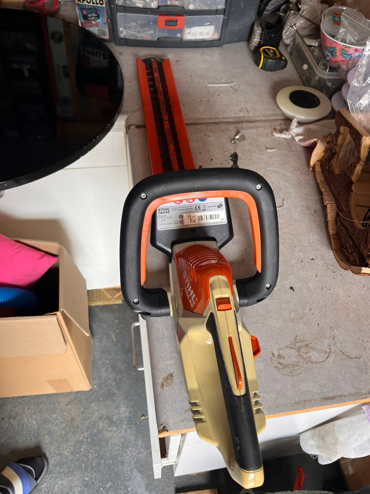 Accu heggenschaar Stihl -defect-, Verzenden, Gebruikt, Accu