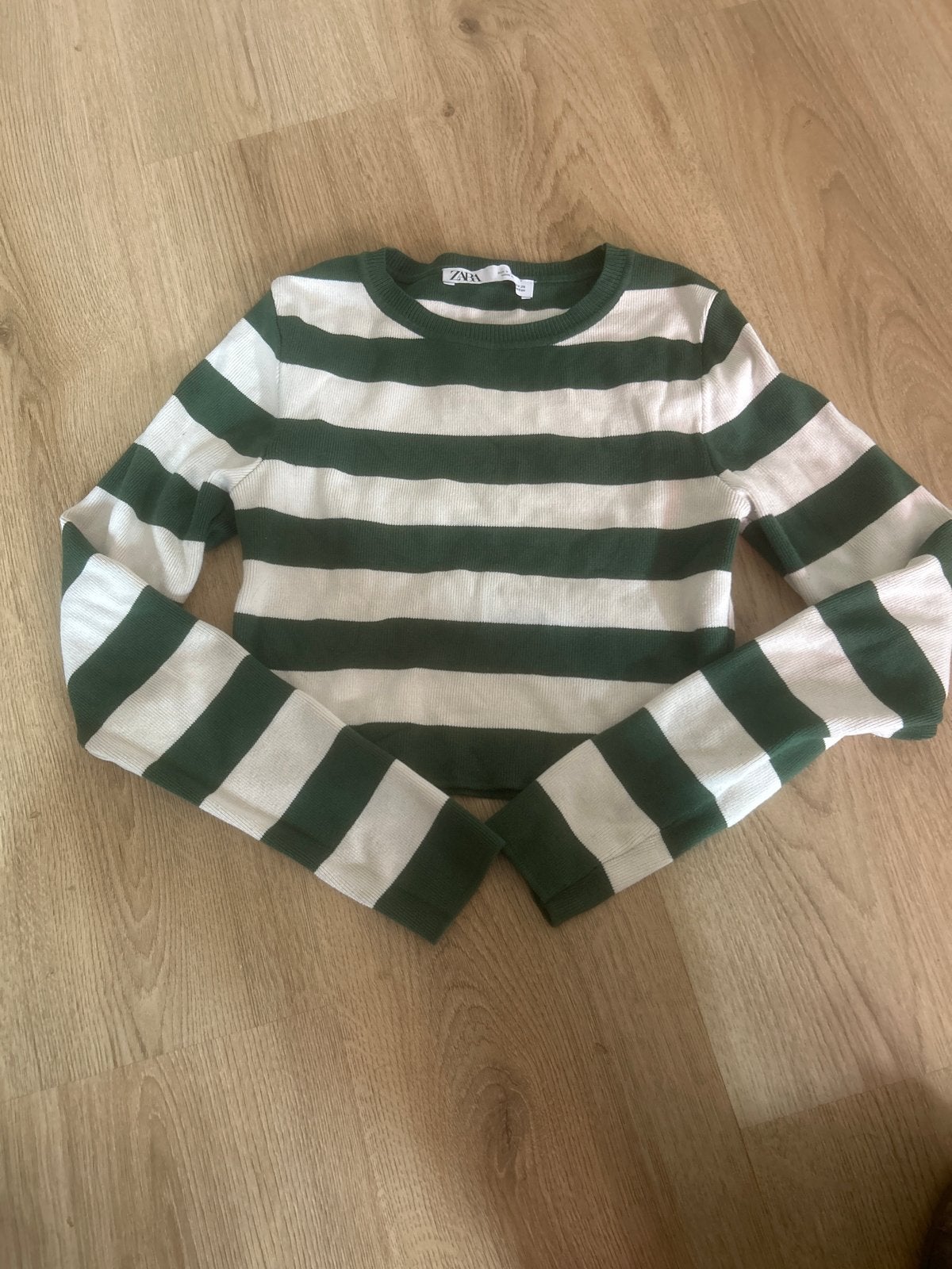 Zara gestreepte trui groen/wit maat S, Ophalen of Verzenden, Zo goed als nieuw, Maat 36 (S), Groen