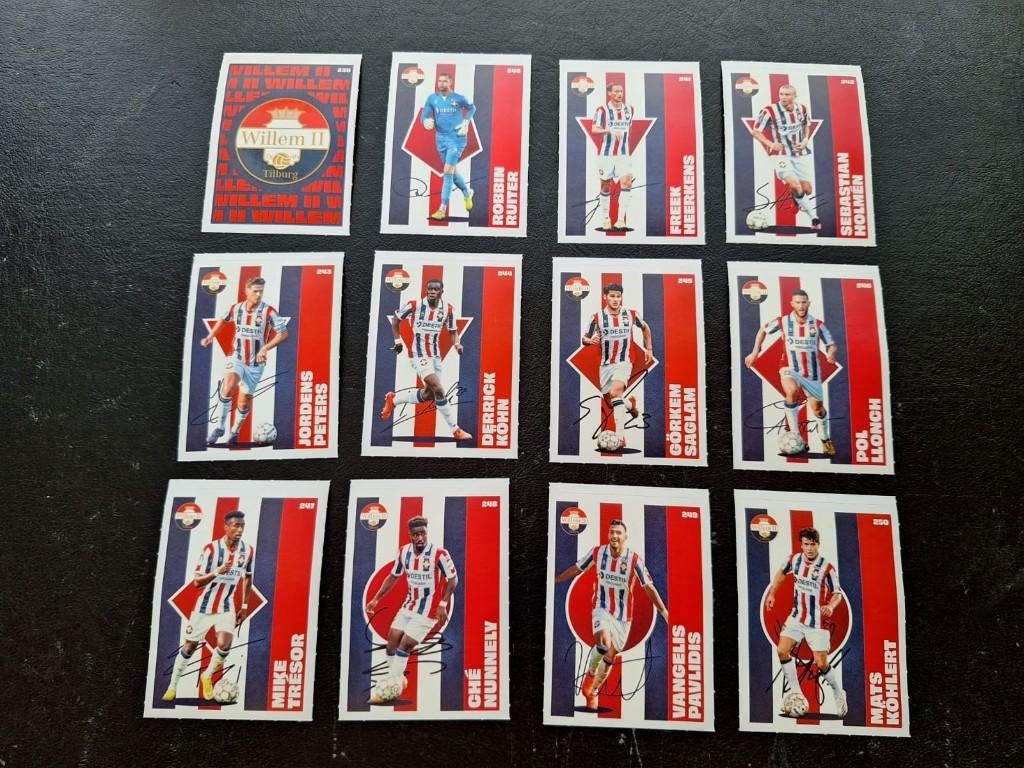 Complete set stickers Willem II 2020-21, Ophalen of Verzenden, Willem II, Poster, Plaatje of Sticker