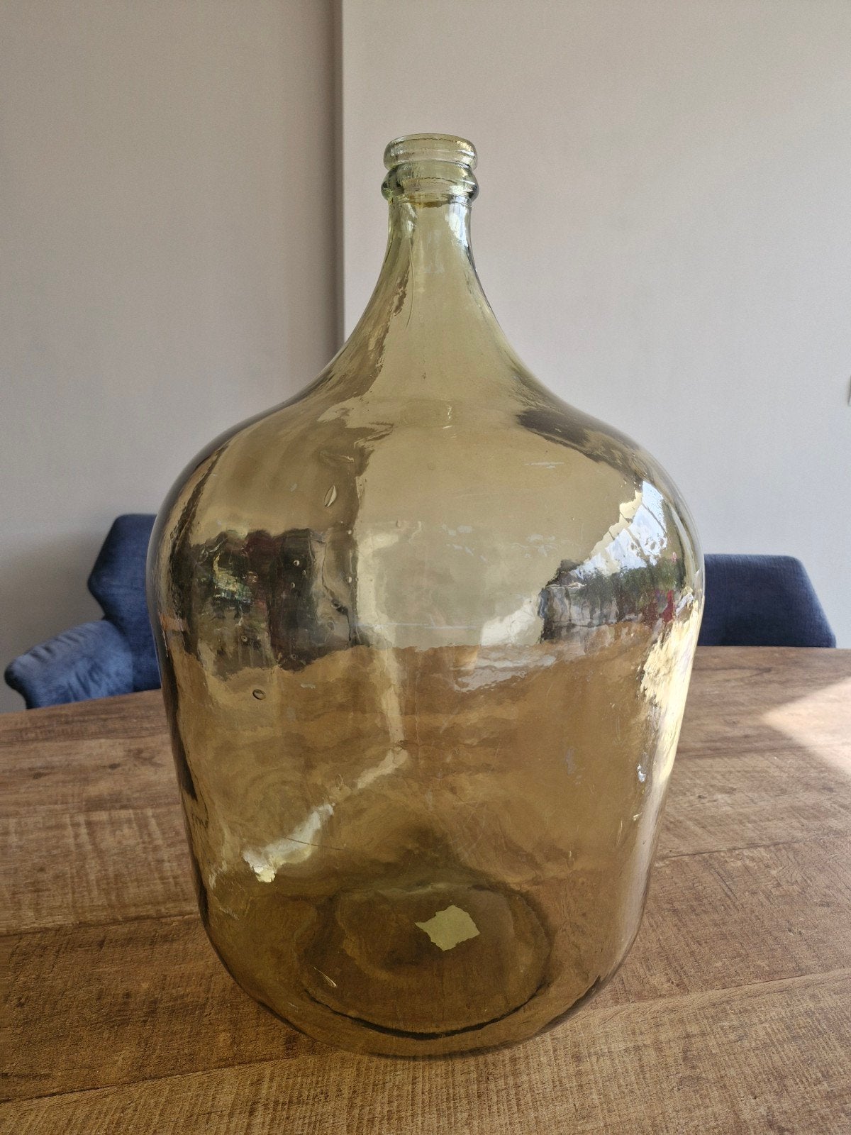 Groot Wijnvat - Vintage Glazen Fles (57cm hoog), Ophalen