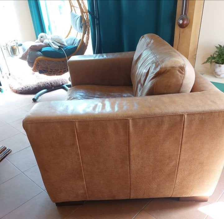 Bank 1,5 persoons (loveseat), Huis en Inrichting, Banken | Bankstellen, Ophalen, Gebruikt, Overige maten, Rechte bank
