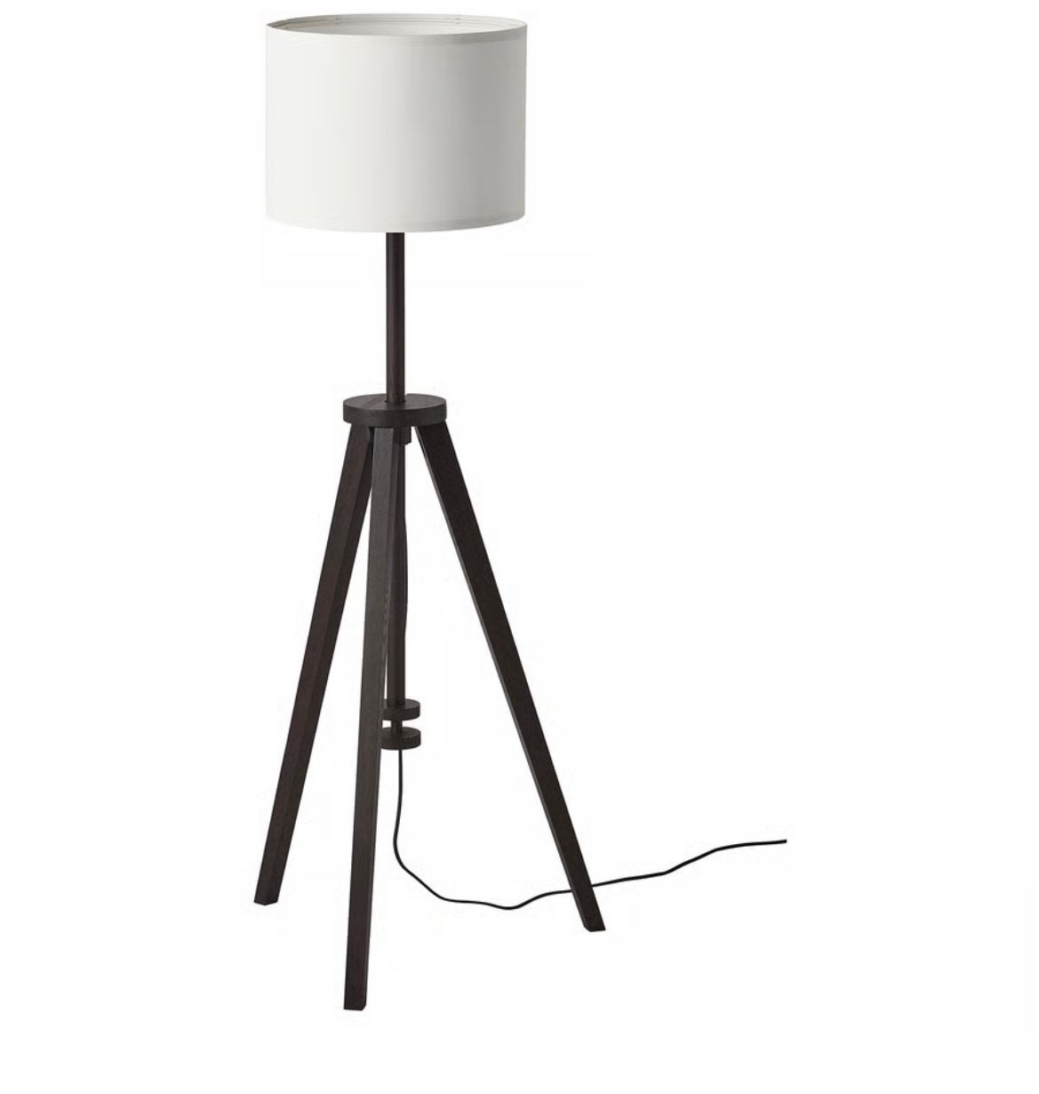 Ikea vloerlamp LAUTERS Staande lamp, bruin essen/wit, Ophalen, Zo goed als nieuw, Hout, 150 tot 200 cm