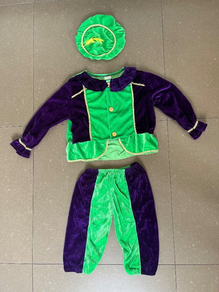 Luxe pietenpak kinderen maat 6-8 jaar sinterklaas verkleden, Ophalen of Verzenden