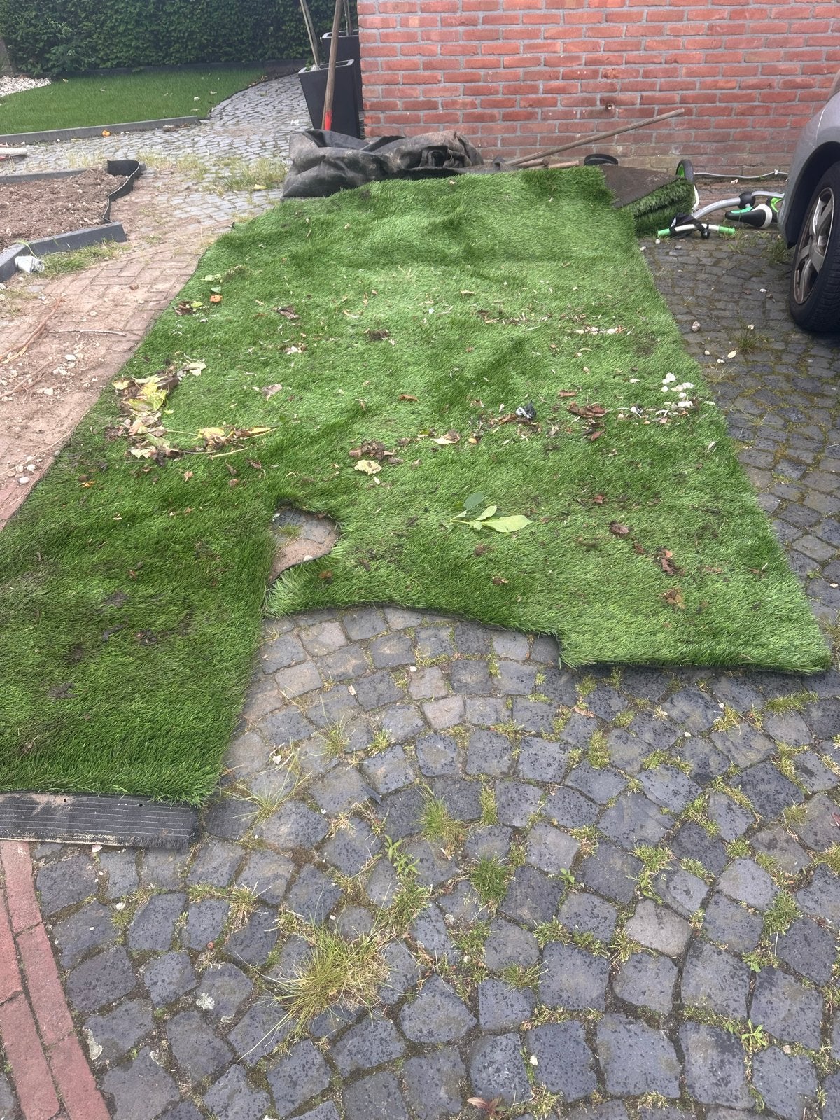 Gebruikt kunstgras voor tuin of balkon, Tuin en Terras, Ophalen, Gebruikt, 20 m² of meer, Kunstgras