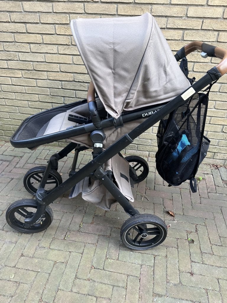 Dubatti kinderwagen / buggy – taupe met zwart frame, Ophalen, Gebruikt, Overige merken