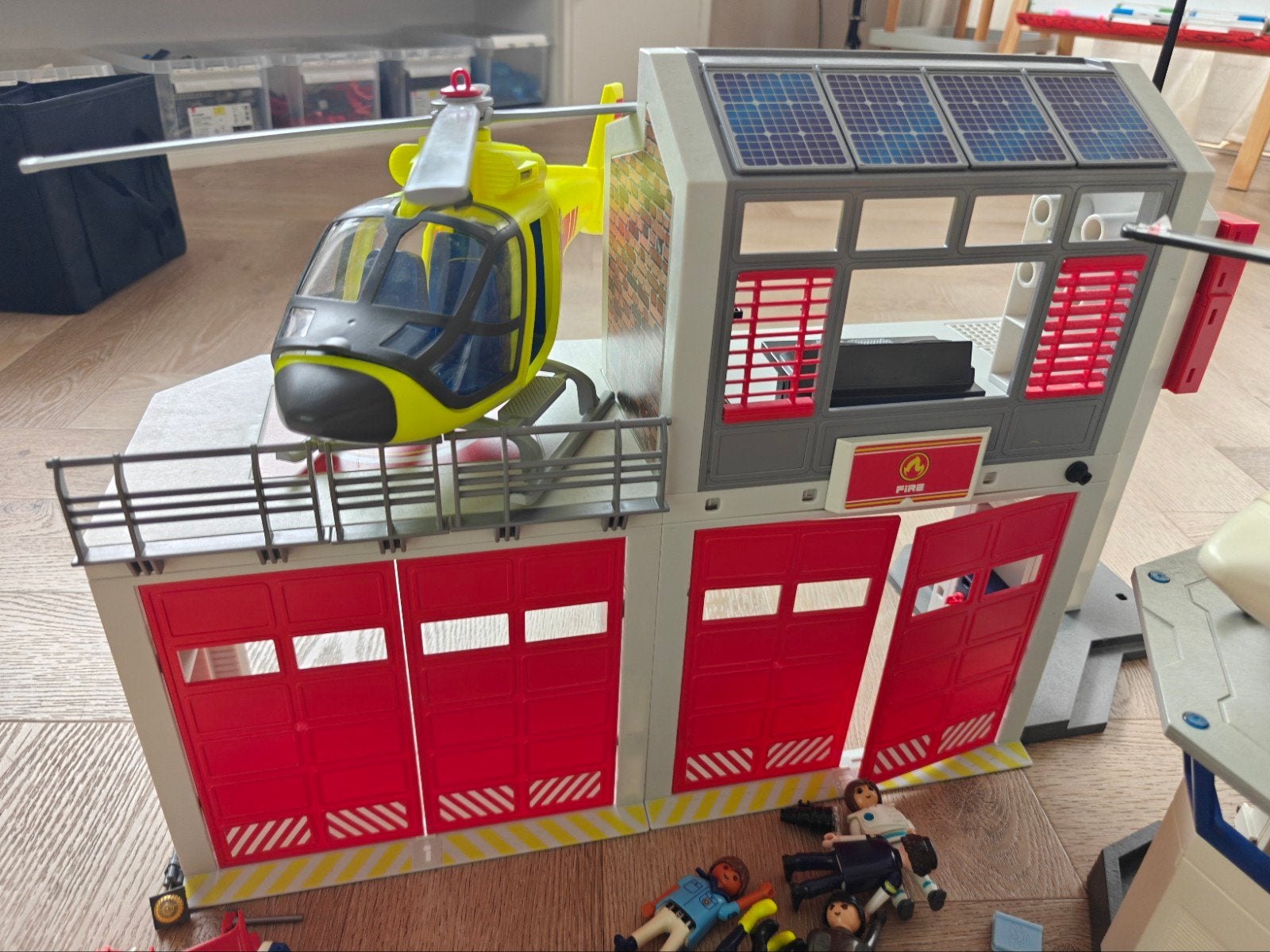 Playmobil Politiebureau, Brandweer, Helicopters (Incompleet), Ophalen, Gebruikt, Complete set, Voertuig
