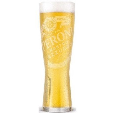 Peroni Nastro Azzurro bierglazen 20cl, Ophalen of Verzenden, Nieuw, Glas of Glazen, Overige merken
