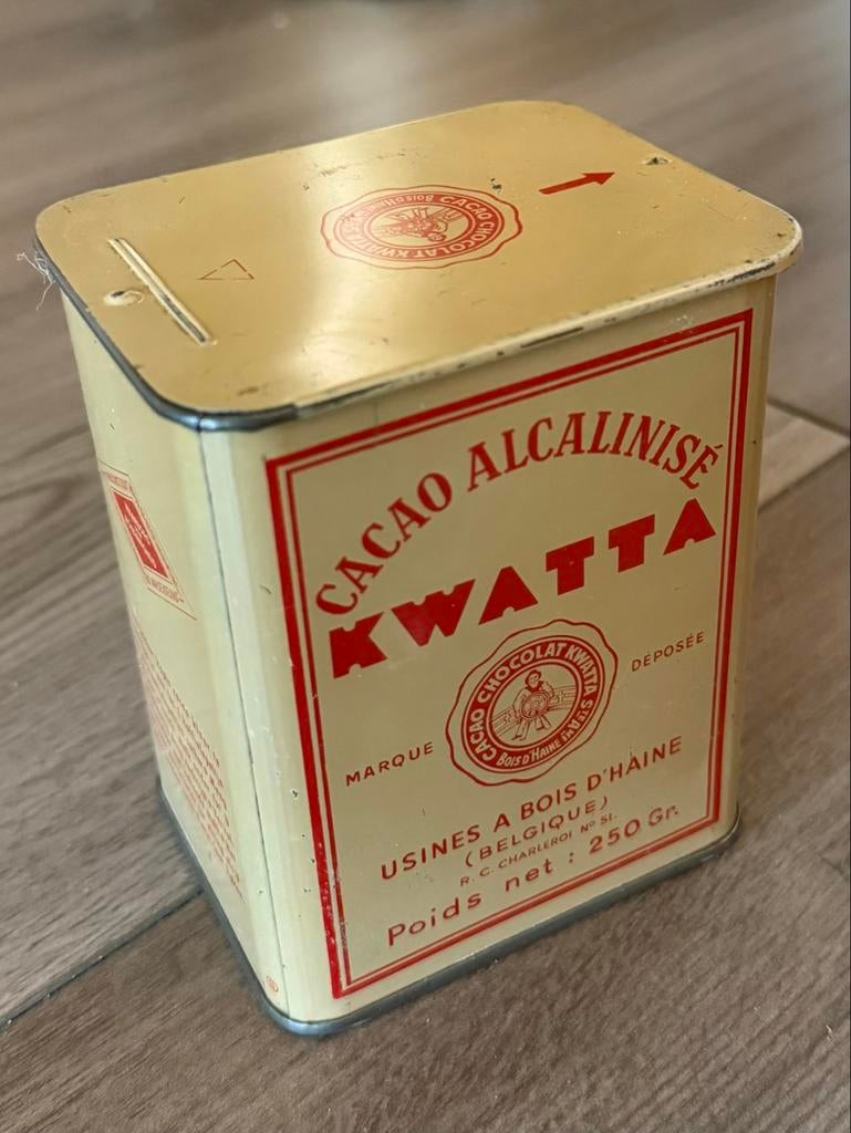 Vintage Kwatta Cacao Blik, Ophalen of Verzenden