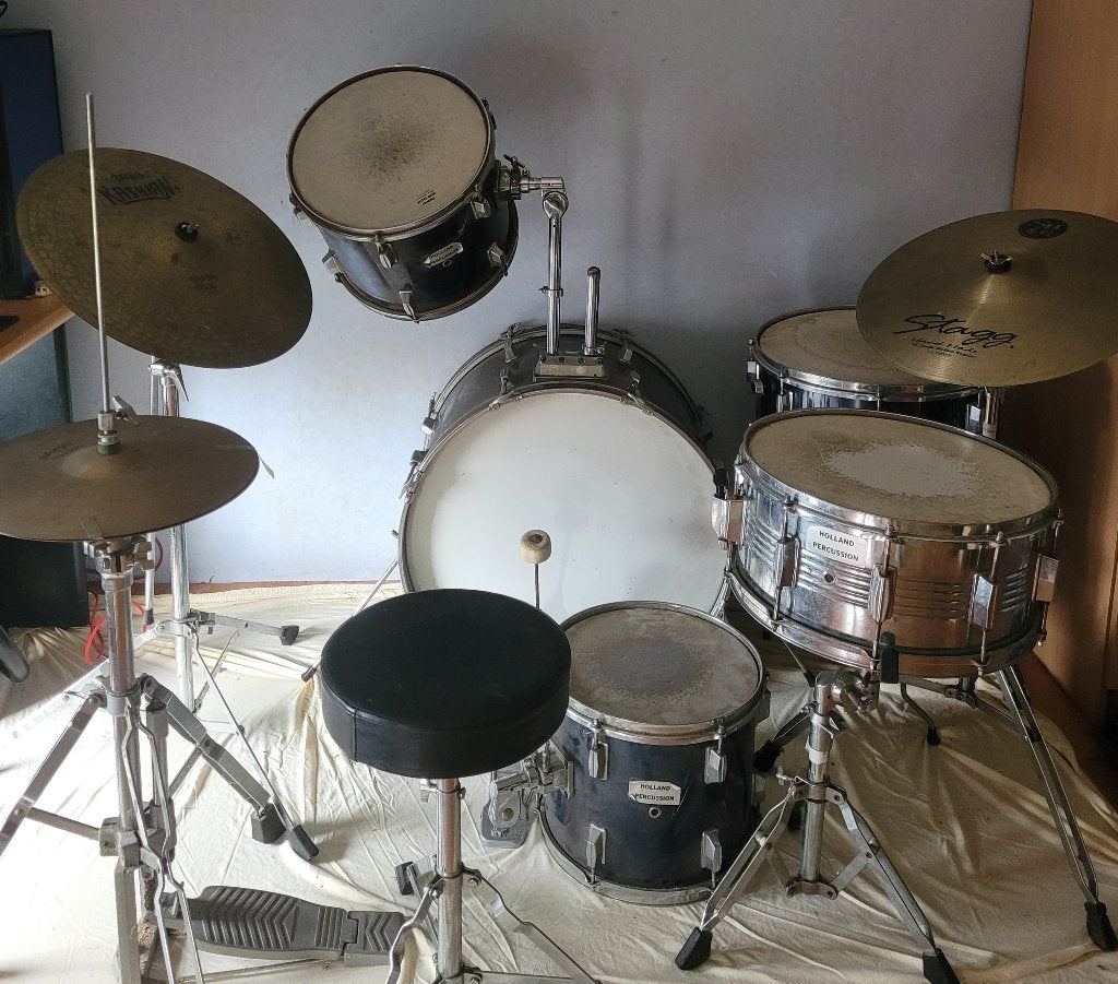 Compleet Drumstel met Bekkens, Gebruikt, ., ., .