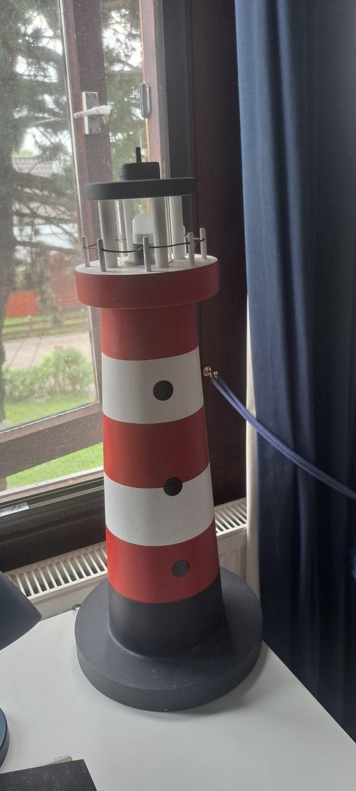 Decoratieve vuurtoren met verlichting groot, Huis en Inrichting, Lampen | Overige, Ophalen, Gebruikt
