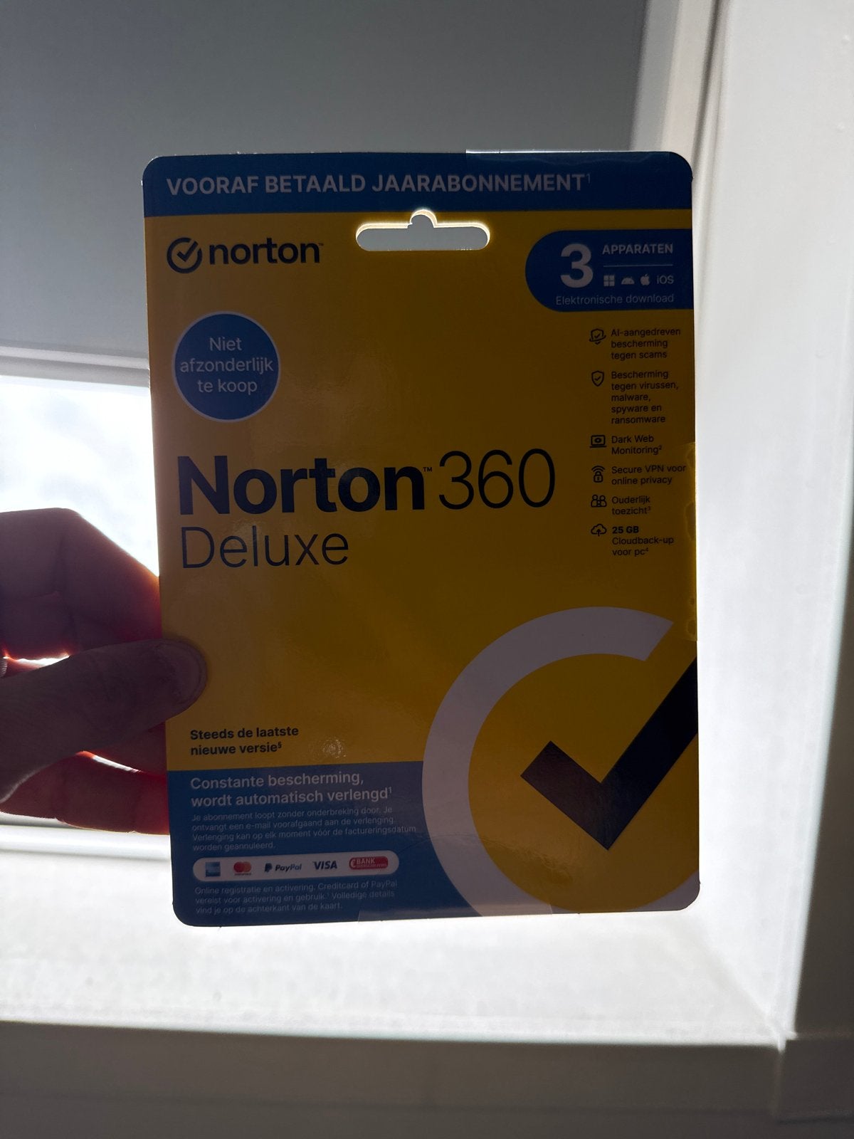 Norton 360 Deluxe - 3 apparaten, 1 jaar abonnement, Computers en Software, Antivirus- en Beveiligingssoftware, Verzenden, Nieuw