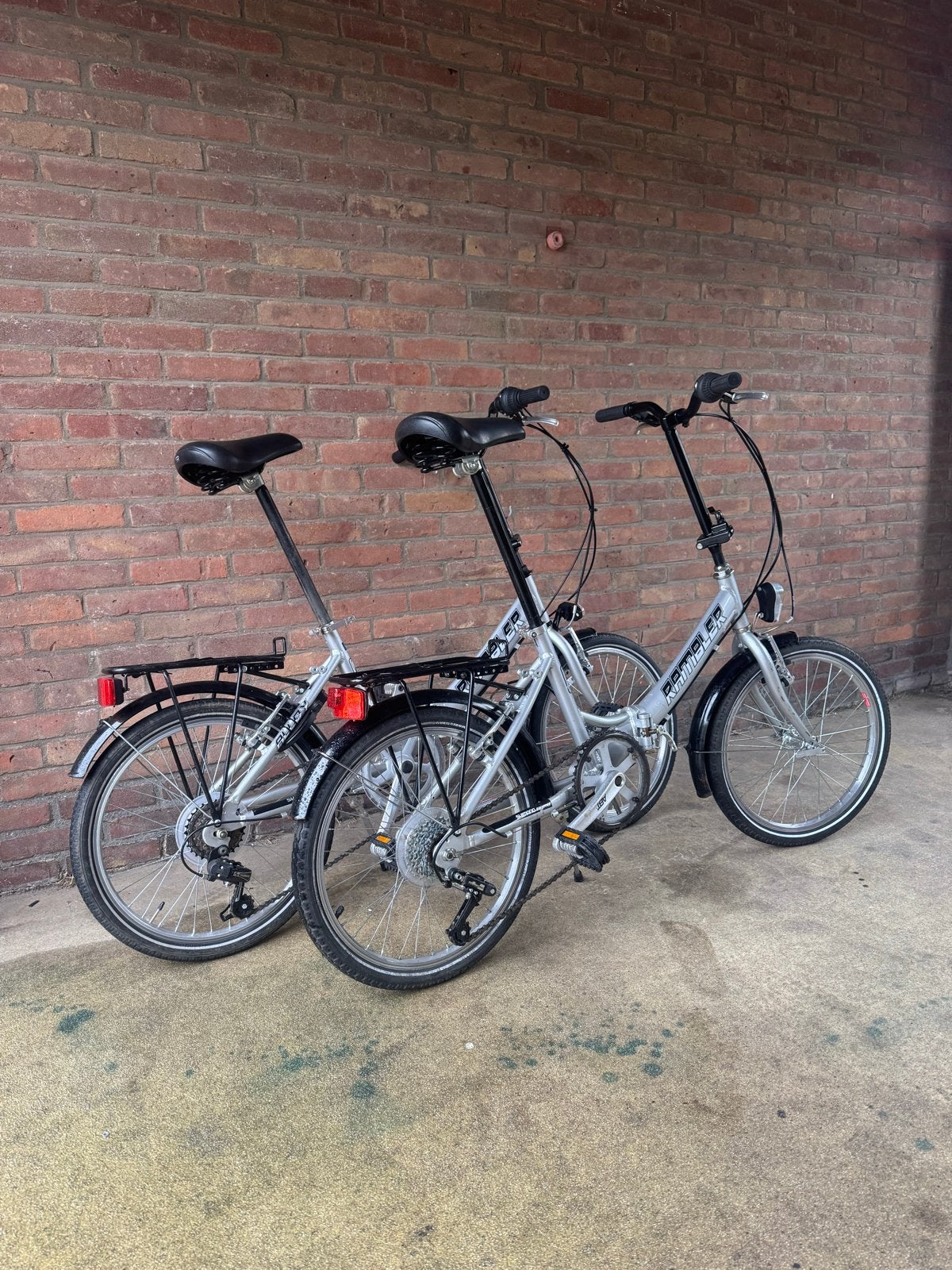 2 zilveren Rambler vouwfietsen, Fietsen en Brommers, 20 inch of meer, Gebruikt, Totaal opvouwbaar, Ophalen