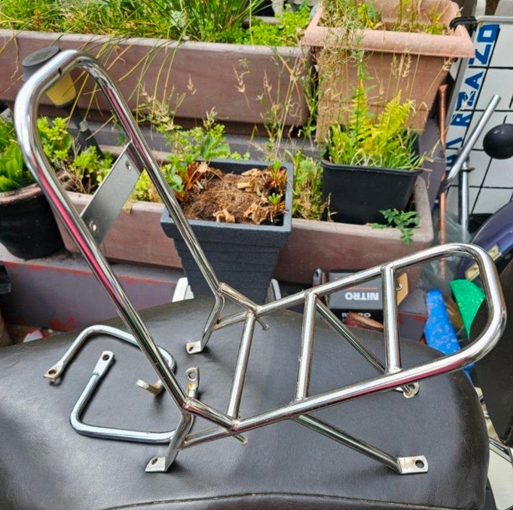Bagagerek/rugleuning met handvaten voor retro scooter, Ophalen, Gebruikt, Overige typen, Overige merken