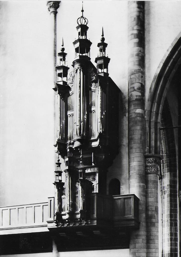 Pa72 ansichtkaart grote kerk rotterdam transeptorgel, Ophalen of Verzenden, 1960 tot 1980, Ongelopen, Zuid-Holland