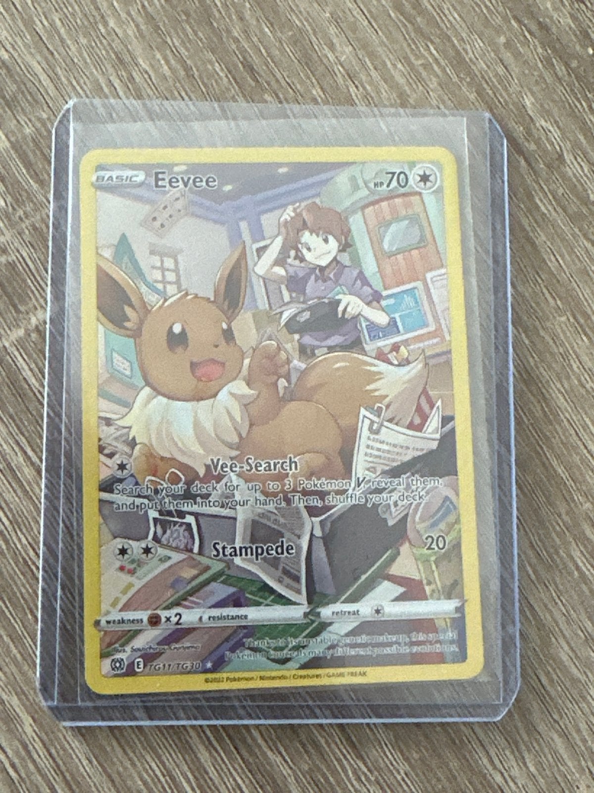 Pokémon Eevee TG11/TG30 Trainer Gallery Kaart, Ophalen of Verzenden, Zo goed als nieuw, Losse kaart