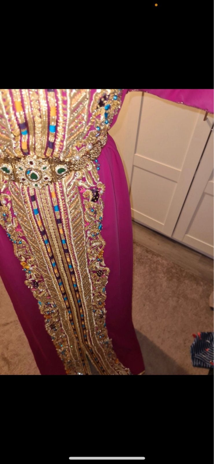 Prachtige Marokkaanse Kaftan/Takshita - Maat M, Maat 38/40 (M), Overige typen, Ophalen of Verzenden, Zo goed als nieuw