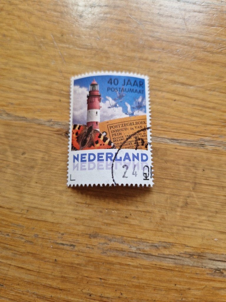 nederland gestempeld 2013 persoonlijke postzegel vuurtoren, Ophalen of Verzenden, Na 1940, Gestempeld