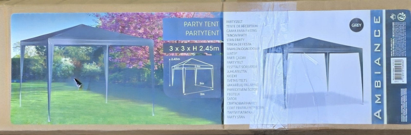 Partytent 3x3m in originele verpakking, zo goed als nieuw, Tuin en Terras, Partytenten, Ophalen, Zo goed als nieuw, Partytent