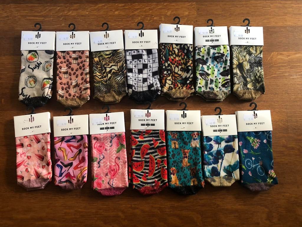 Nieuw! Sock my feet sokken dames en heren 36-38 39-42 43-46, Sokken en Kniesokken, Overige kleuren, Nieuw, Ophalen of Verzenden
