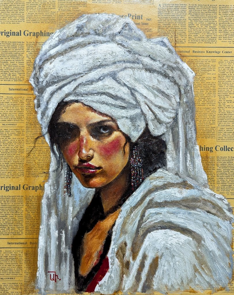 "Meisje uit het Zuiden" Schilderij, Verzenden