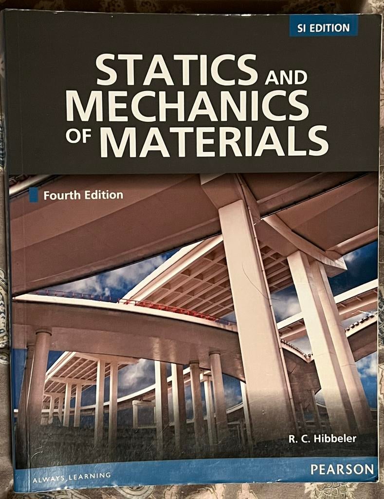 Statics and Mechanics of Materials - R.C. Hibbeler, Ophalen of Verzenden, Beta, Zo goed als nieuw, HBO