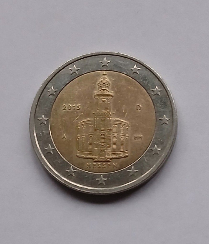 Duitsland: bijzondere 2 euromunt Hessen, Ophalen of Verzenden, Duitsland, 2 euro, Losse munt