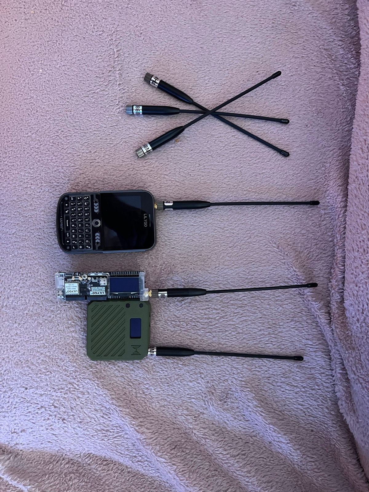 Meshtastic/Meshcore LoRa devices + antennes, Ophalen, Zo goed als nieuw, Zender en Ontvanger