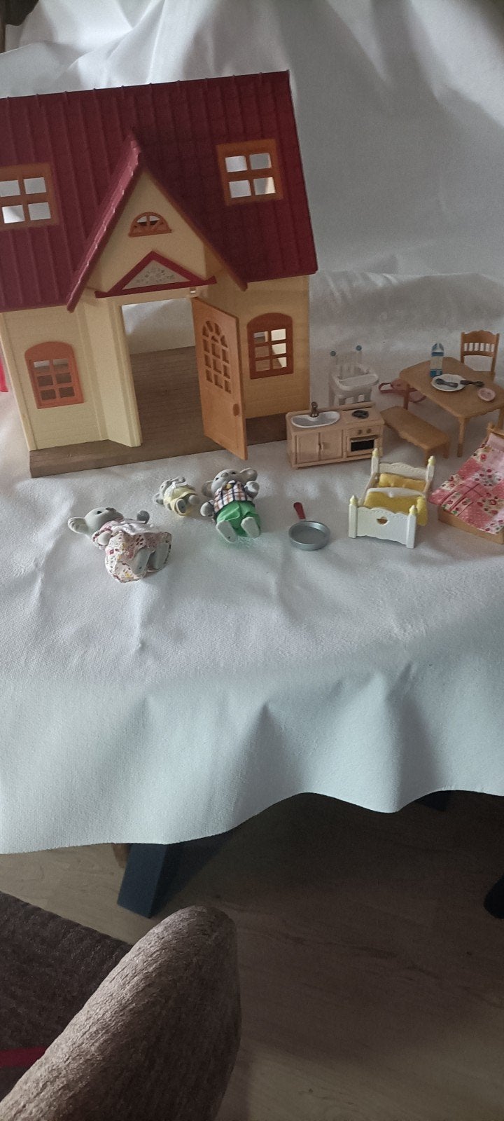 Sylvanian Families Huis met Koala Familie en Meubels, Ophalen, Gebruikt, Jongen of Meisje